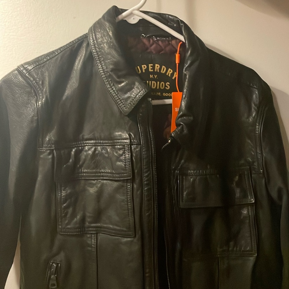 Superdry 70s leather jacket